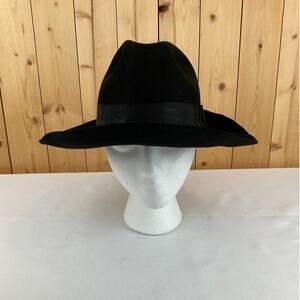 Fernandez y Roche Fedora Hat, Black - Size 6 5/8